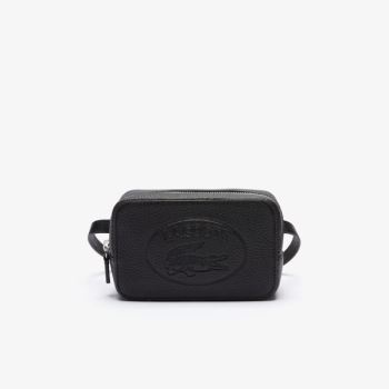 Lacoste Croco Crew Embossed Logo Grained Leather Belt Bag Dámské - Taška Černé | CZ-UjilIq